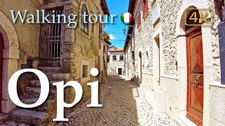 Opi Abruzzo Italy【Walking Tour】History in Subtitles  4K [upl. by Otrebcire613]