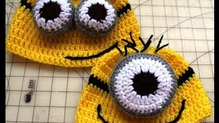 How to Crochet Hat Inspired by Despicable Me Minion Beanies  Video 1 [upl. by Noslen]