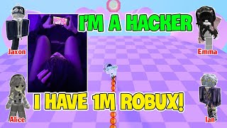 TEXT To Speech Emoji Groupchat Conversations  She Hired Hacker To Steal My Robux [upl. by Jahn]