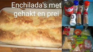 Enchiladas met kipgehakt en prei Kookvideo 28 [upl. by Nnylasor]