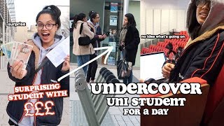 I went undercover as a uni student for a day £100 student giveaway  clickfortaz [upl. by Einneg]