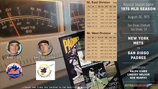 1975Aug26 • NYMSDP • New York Mets vs San Diego Padres  Classic Baseball Radio Broadcast [upl. by Xylina]