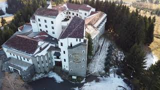 Hotel Castel Dracula din pasul Tihuta filmat cu DJI Mini 2 [upl. by Aaren514]