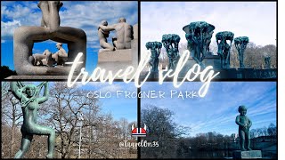 Vlog Oslo Frogner Park  Vigeland Sculpture Park 🇳🇴 travel vlog [upl. by Aoniak]