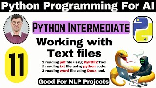 How to Read and Combine PDF TXT and DOCX Files in Python  File Handling in Python  Python For AI [upl. by Nylsirk913]