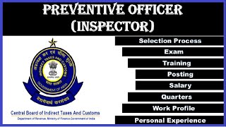 Preventive Officer Inspector in CBIC  Posts in Detail  Episode 17  SSC CGL [upl. by Kinsman]