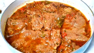 2 Recetas con Carne de Res riquisimás Bistec borracho y Estofado y como Suavizar la Carne [upl. by Dnarb]