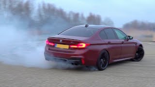 750HP BMW M5 F90 Competition Stage 2  LOUD Revs Donuts amp Duo Burnout M5 V10 [upl. by Malchus]