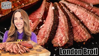 Steak 101 Low and Slow London Broil Smoker Tips for Top Round Steak [upl. by Ytsur166]