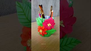 DIY Paper pen holder diy craft handmade paper penholder youtubeshorts viralvideo [upl. by Nirda950]