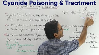 CYANIDE POISONINGTOXICITY MNEMONICS ENGLISH Mechanism of Toxicity and Drugs used for Treatment [upl. by Calvo144]