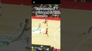 viralvideo 4 POINT AGD NI JUSTIN BROWNLEE SA first quarter [upl. by Anahsat28]