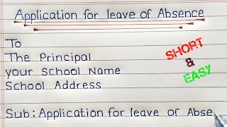 Application For Leave Of Absence [upl. by Willetta]