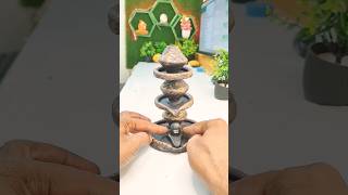 DIY mini smoke fountain ⛲ with clay 🏵️😍🙏 clayart mahadev [upl. by Ylil]