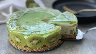 cremige leichte Kiwi Torte ohne backen schmilzt im Mund [upl. by Ravilob]