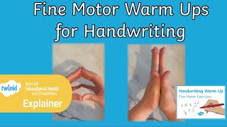 Fine Motor Warm Ups for Handwriting [upl. by Ennobe]