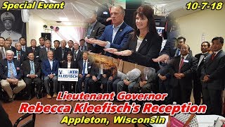 Lieutenant Governor Rebecca Kleefischs Reception Appleton WI 10718 [upl. by Ayimat]