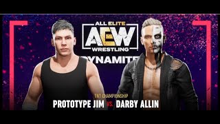 ALL ELITE  TNT title match Darby Allin vs Jim [upl. by Aserehc]