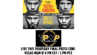 TSZYU VS FUNDORA LIVE Fight Week LIVE FROM VEGAS MGM FINAL PRESS CONF  TPWP [upl. by Kcir]