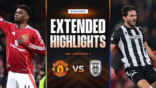 Manchester United vs PAOK Extended Highlights  UEL League Phase MD 4  CBS Sports Golazo  Europe [upl. by Faye443]