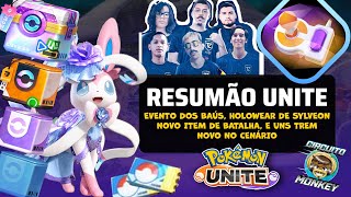 RESUMÃO 17 Holowear DE GRAÇA no Evento dos Baús do Tesouro e mais uns trem aí  pokemonunite [upl. by Alfie949]