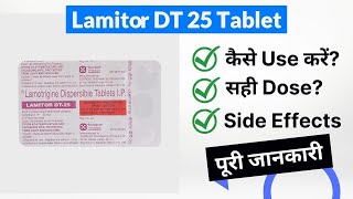 Lamitor DT 25 Tablet Uses in Hindi  Side Effects  Dose [upl. by Sellma]