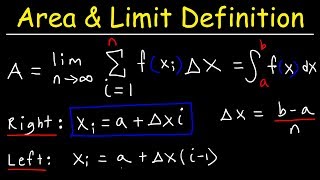 Finding The Area Using The Limit Definition amp Sigma Notation [upl. by Cara]