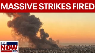 Hamas war Israel strikes Beirut explosions sound  LiveNOW from FOX [upl. by Sundin317]