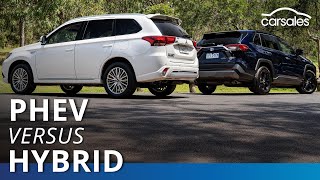 2020 Mitsubishi Outlander PHEV v Toyota RAV4 Hybrid Comparison Test carsales [upl. by Koral]