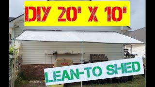 DIY CHEAP LeanTo Shed with a Tarp Roof [upl. by Anyr634]