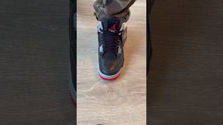 Best way to Loose Lace Jordan 4 “Bred Reimagined”Lacing Tutorial nike sneaker tutorial [upl. by Aienahs813]