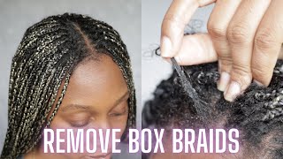 How To Remove Box Braids Safely  Protective Hairstyles [upl. by Hosea]