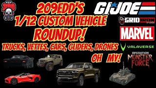 CUSTOM TOY VEHICLE ROUNDUP COMPATIBLE WITH GI JOE CLASSIFIED MARVEL LEGENDS VALAVERSE MONSTER FORCE [upl. by Harleigh]