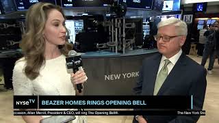 Allan Merrill Chairman CEO  President at Beazer Homes Joins NYSE TV Live [upl. by Nehr771]