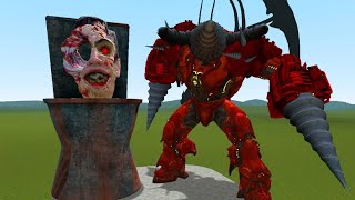 NEW CURSED GIANT GMANS WAR WITH TITAN MAN DRILL MAN CAMERA MAN IN GARRYS MOD 72 [upl. by Nohsal]