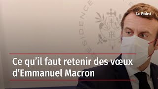 Ce qu’il faut retenir des vœux d’Emmanuel Macron [upl. by Notnirt]