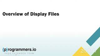 Overview of Display File [upl. by Herzel]