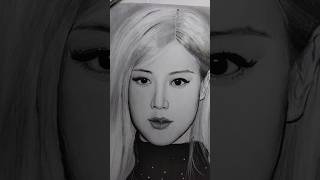 Blackpink 💖🖤 Rosé ⚡ drawing blackpink art shorts [upl. by Heaps]