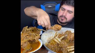 ASMR EATING SPICY CHICKEN CURRY🔥 BASMATI RICE  shorts mukbangnasmreating mukbangasmr asmr [upl. by Enalda237]