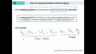 REDOX RXs RULES FOR ASSIGNING OXIDATION NUMBER to elements  PART I [upl. by Turne]