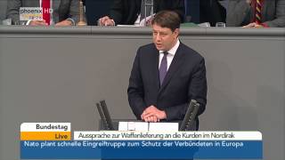 Bundestag Aussprache zu Waffenlieferungen an den Nordirak am 01092014 [upl. by Siberson]