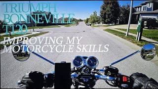 Improving my Motorcycle skills  Triumph Bonneville T120 [upl. by Walczak]