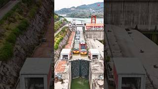 Ship Elevator In Panama Canal 😱 [upl. by Nosidam]