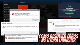 Hydra Launcher erro GUTIL140DLL E Resolvendo outros tipos de erro [upl. by Novello]