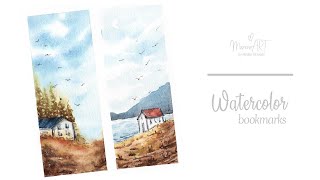 Watercolor simple bookmarks and a chat [upl. by Garret]