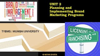 BRAND MANAGEMENT  LICENSING AND FRANCHISING  UNIT 2  TYBMS  MUMBAI UNIVERSITY [upl. by Oflunra]