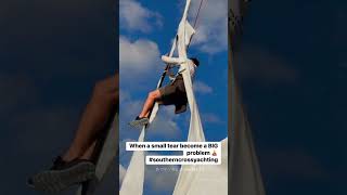 Cutting a headsail on a yacht in 30knots ⛵️😩 [upl. by Akineg]