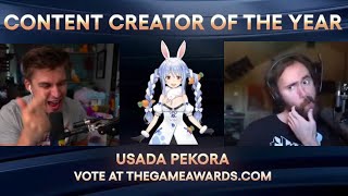 Ludwig amp Asmongold React To Pekora Being Nominated For Content Creator Of The Year 2024 [upl. by Gertrudis]