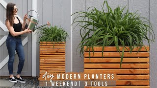 EASY DIY PLANTERS IN 1 WEEKEND amp WITH 3 POWER TOOLS [upl. by Eimam]