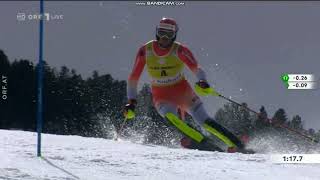 Ramon Zenhäusern gewinnt Slalom Soldeu 2023 ORF [upl. by Divad]